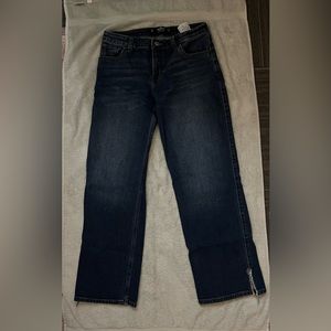 Hollister Low Rise Dad Jean Dark Wash